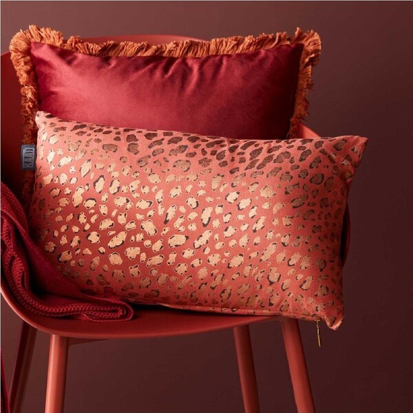 Bedding House Felidea Animal Skin Print Cushion 30 x 50 cm - Green, Gold, Black