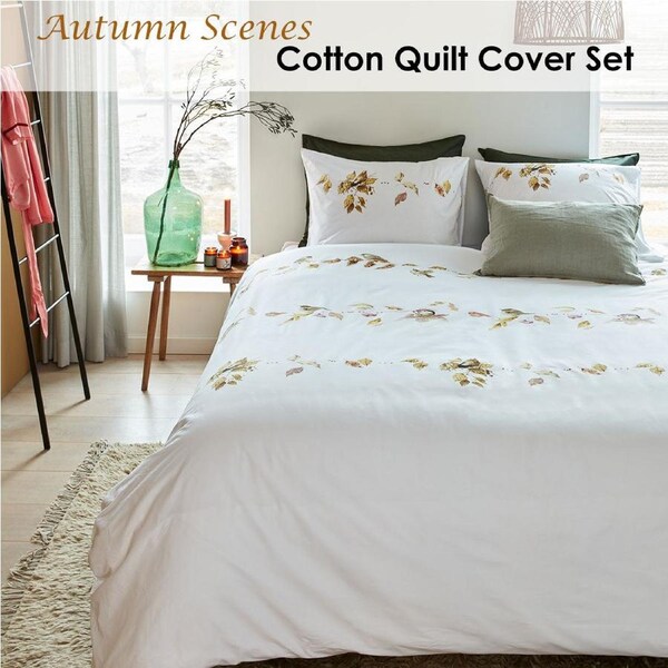 Marjolein Bastin Autumn Scenes Cotton Quilt Cover Set King - 100% Cotton, 144 TC