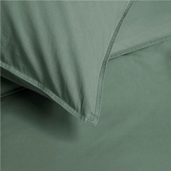 Beddinghouse Organic Cotton King Quilt Cover Set - GOTS Certified, Green