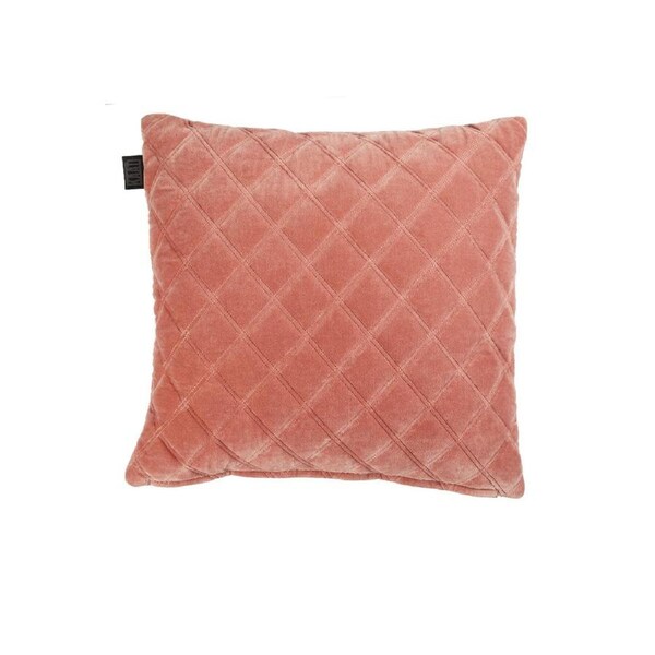 Bedding House Vercors Luxury Velvet Cushion 43 x 43 cm - Pink, Diamond Quilted