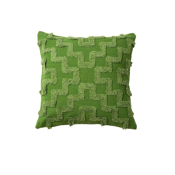 Accessorize Janni Filled Square Cushion, Applique Design, 45x45cm, Green