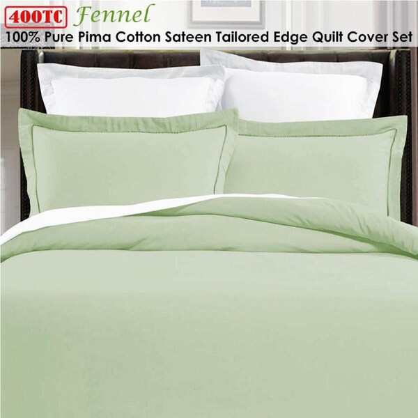 Grand Aterlier Fennel King Quilt Cover Set 400TC 100% Pima Cotton