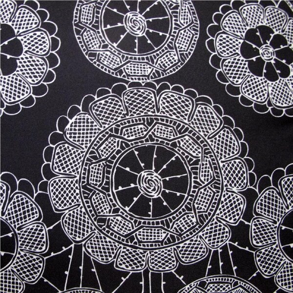 Big Sleep Batik Black Quilt Cover Set Double - Damask Print, 180 Thread Count