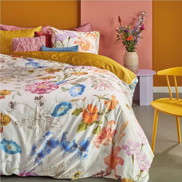 Bedding House Beau Multi Floral Cotton Sateen Quilt Cover Set Queen