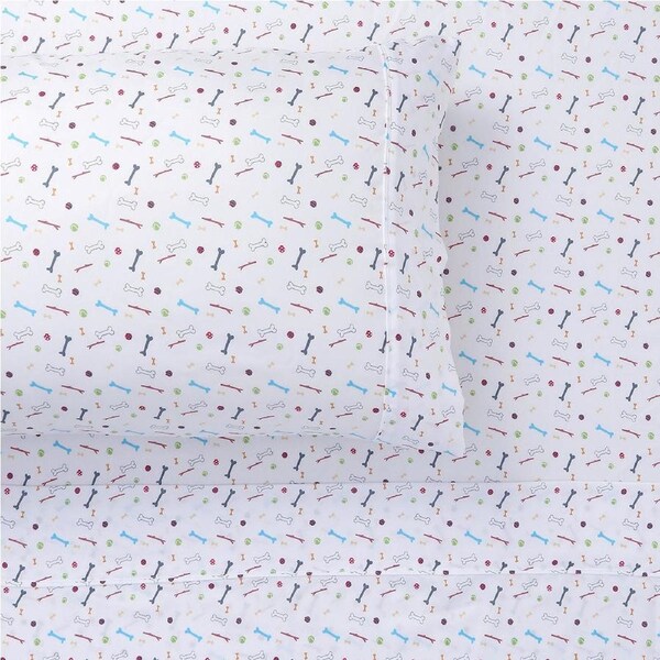 Happy Kids Bones Kids Printed Sheet Set - Single, 180 Thread Count, Microfibre