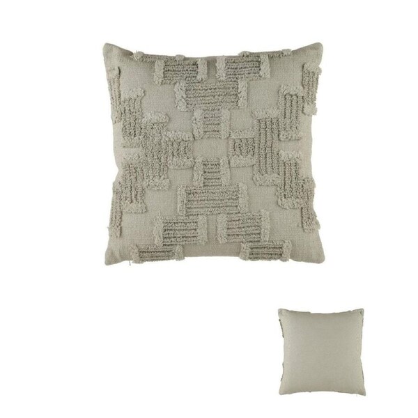 Accessorize Roseto Sage Square Cushion 45cm x 45cm - Textured Design, Polyester Fill