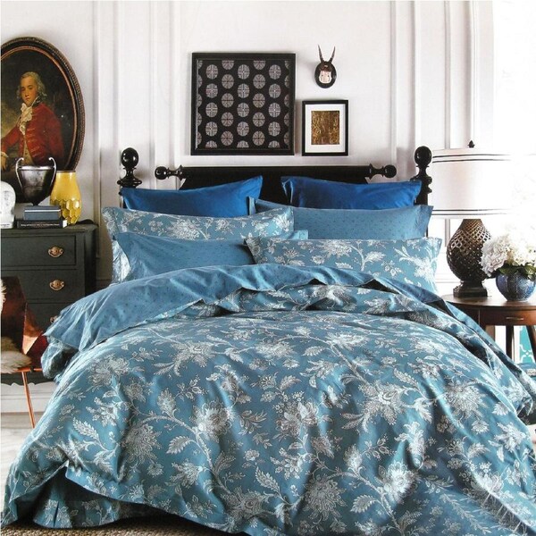 Oliver Cotton Reversible Quilt Cover Set 250TC Floral Print Queen