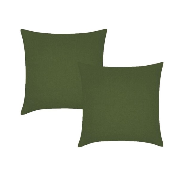 Vintage Design Homewares Olive French Linen European Pillowcases 65 x 65cm - 2 Pack