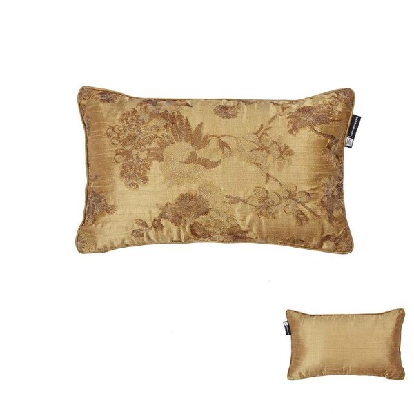 Bedding House Van Gogh Fleur d'Or Embroidered Cushion 30cm x 50cm, Silk