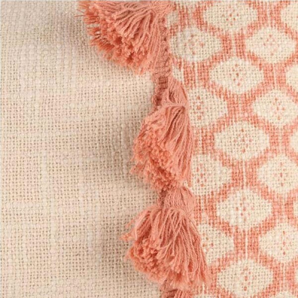 Accessorize Eleni Pink Rectangular Cushion 30cm x 50cm, Applique Design