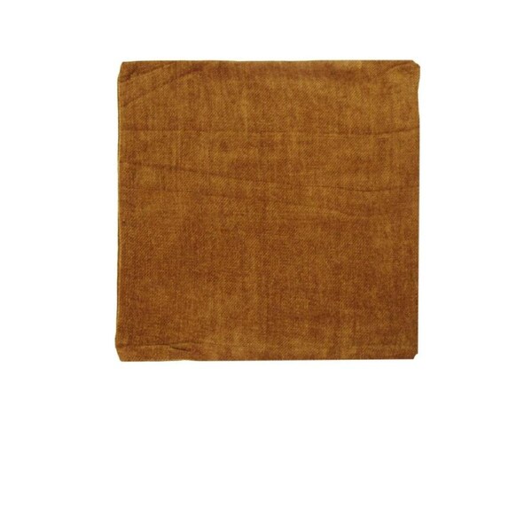 Designer Cushion Cover - Brown Chenille, 43 x 43 cm, Zip Closure, Solid Texture