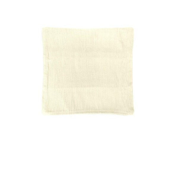 Mila Cotton Striped Cushion Cover 43 x 43 cm - Cream & Burgundy, Zip Closure