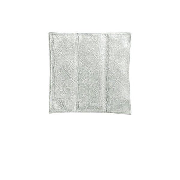 Tessa Embossed Cushion Cover 40 x 40 cm - Floral Design, Zip Closure, Soft Polyester Cotton