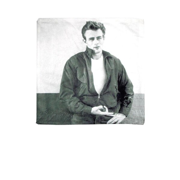James Dean Retro Printed Square Cushion Cover 43 x 43 cm - Vintage Design