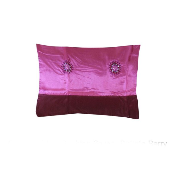 Phase 2 Dakota Breakfast Cushion Cover Floral Embroidery 30 x 40 cm Berry Plum