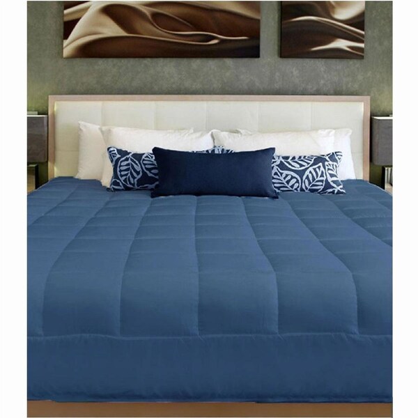 Navy Cushion Quilt Pad Single Size 140 cm x 210 cm, Machine Washable