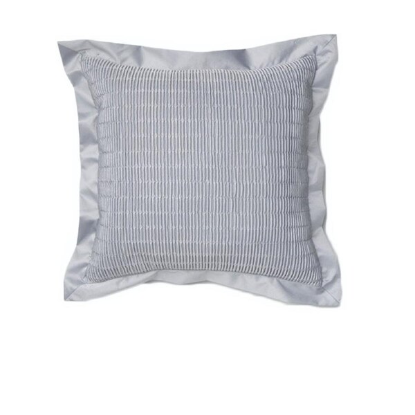 Rapee Cushion Cover Silver Quilted Flange 43 x 43 cm - Soft Touch Polyester