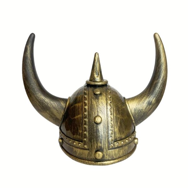 Viking Helmet Cosplay Horned Hat - Golden Black Medieval Warrior Costume