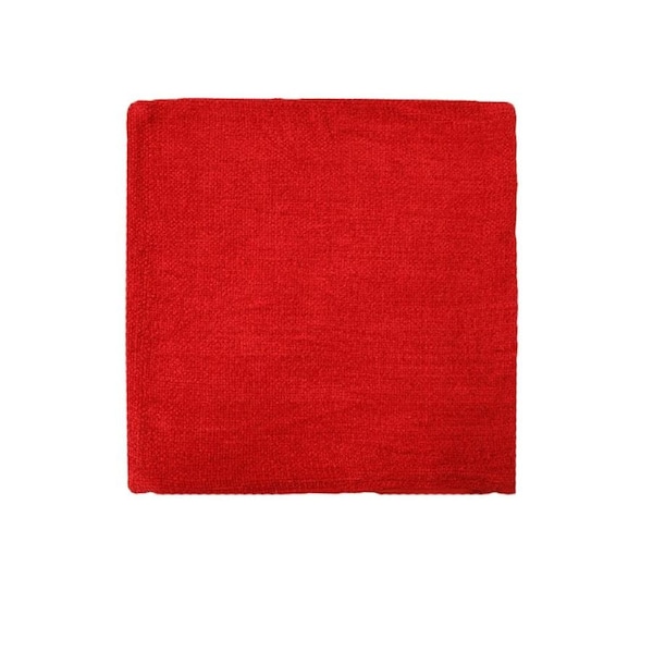 Impressions Australia Oxford Chenille Cushion Cover 45 x 45 cm - Red, Solid Colour