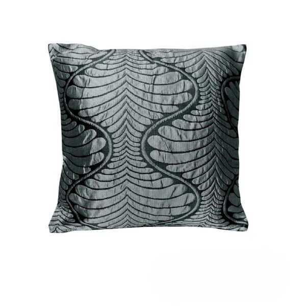 Rapee Cushion Cover Tux Leaf - Silver 50 x 50 cm, Polyester Cotton, Machine Washable