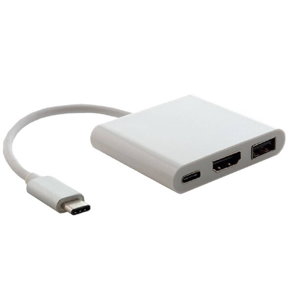 ASTROTEK USB 3.1 Type-C USB-C to HDMI, USB Type-A and USB Type-C Adapter Male to Female 4K 30Hz for Apple MacBook Chromebook Pixel