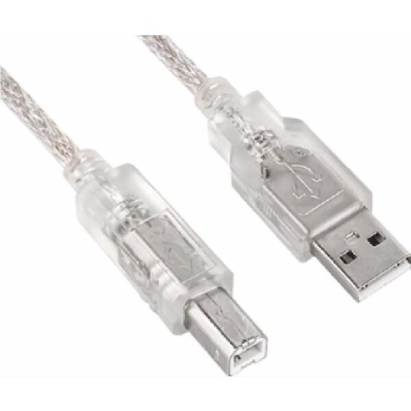 ASTROTEK USB 2.0 Printer Cable 5m - Type A Male to Type B Male Transparent Colour CBUSBAB5M