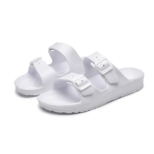 UNISEX BEACH SLIDES 0099 - M - White - AU W10 - M8 - EU42 - 26cm