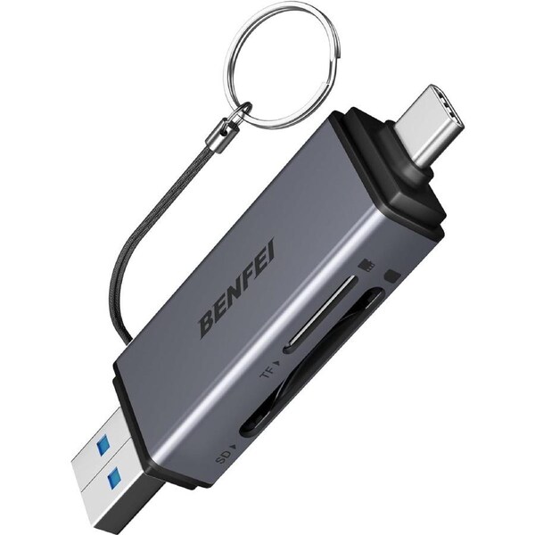 BENFEI SD Card Reader, USB C to SD Micro SD Card Memory Card Adapter