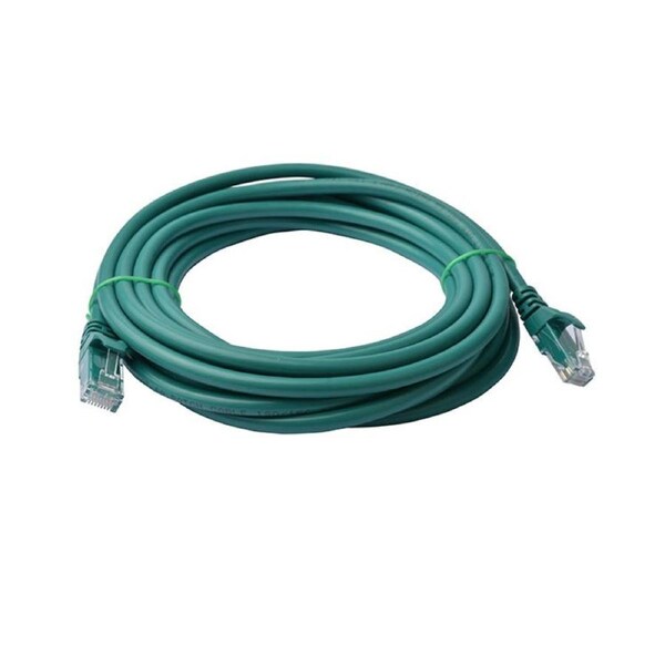 8WARE Cat6a UTP Ethernet Cable 5m Snagless Green