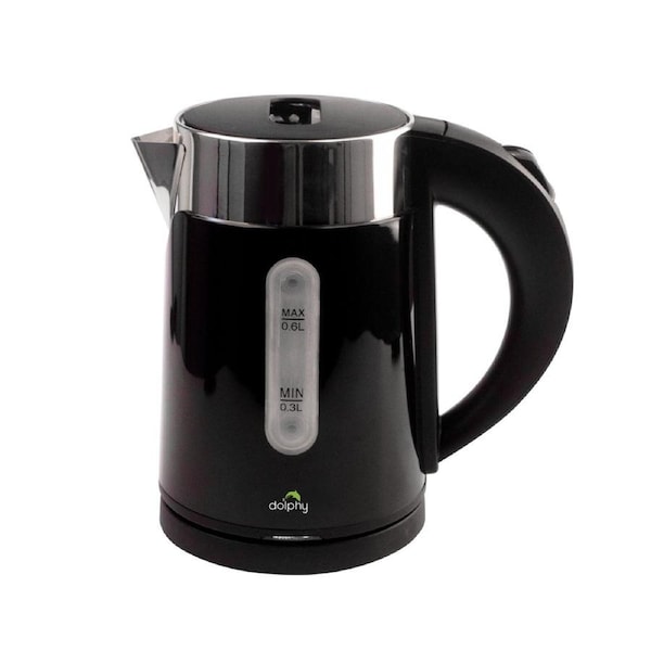 0.6L Stainless Steel Electric Kettle Black