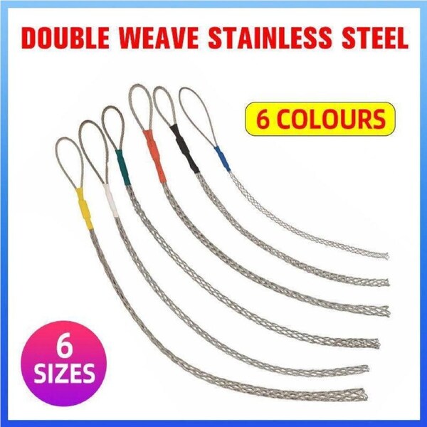 Blue Stainless Steel Cable Pulling Sock - 4 to 6mm for NBN/Telstra