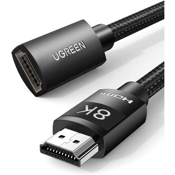 UGREEN 8K HDMI Extension Cable 1M 60Hz 48Gbps Male to Female, Durable Nylon