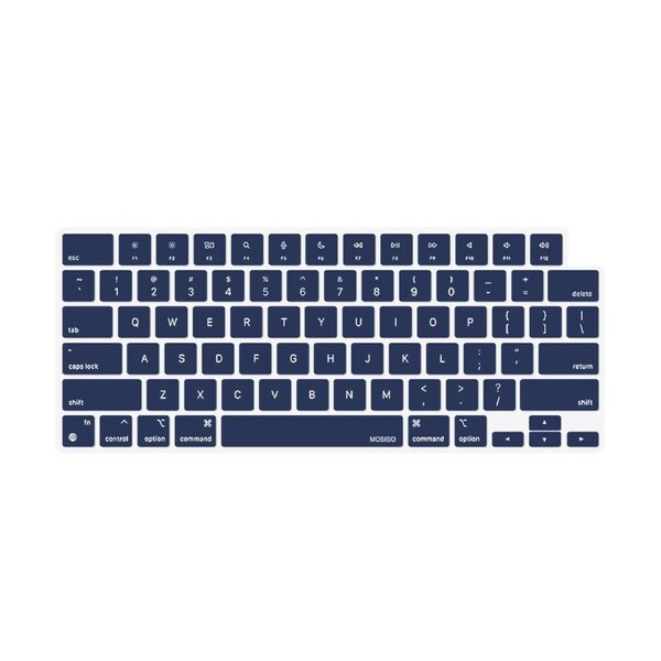Keyboard Cover Skin For MacBook Air Pro 13 13.6 14 15.3 16 A2442 A2779 A2485 A2780 A2681 A2941 M1 M2 2021 to 2023 Navy Blue