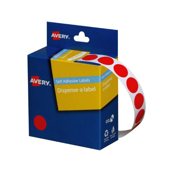 AVERY Display Red 14mm Roll1050