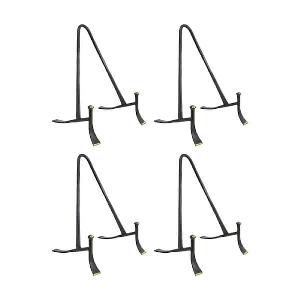4PK LVD Medium Handcrafted Black Metal Plate Stand Accessory 19x11.75x11.5cm