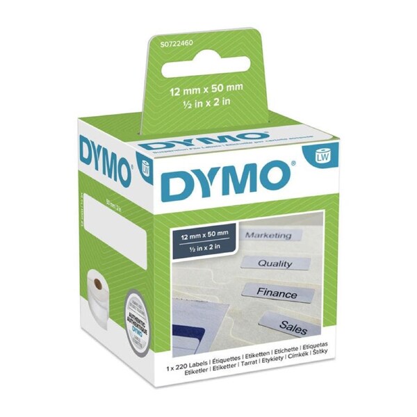 DYMO Labels 12mm x 50mm - Premium Quality for All POS Stations, OEM S0722460