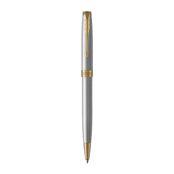 PARKER Sonnet Stainless Steel GT Ball Pen - Elegant Design, Smooth Writing