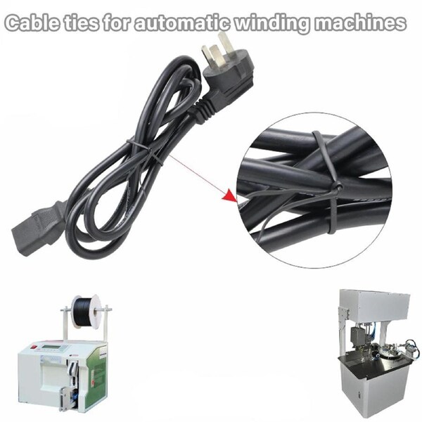 1000M Coiled Tie Wire Elliptical Binding Wire Garden Plant Cable Roll for Home - Black