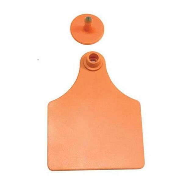 Cattle Ear Tags 100x Large Orange Blank 7x10cm for Livestock Tagging