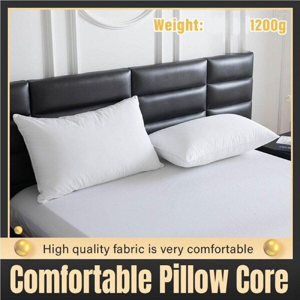 Premium White Pillow Insert 74cm x 48cm, Soft Cotton, Machine Washable, Hotel Quality