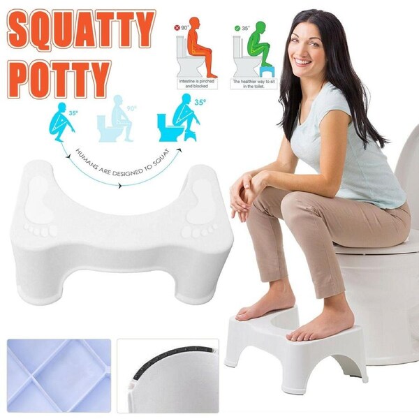 Eco Toilet Stool 6.69-7 Inch Non-Slip Ergonomic Design for Natural Posture