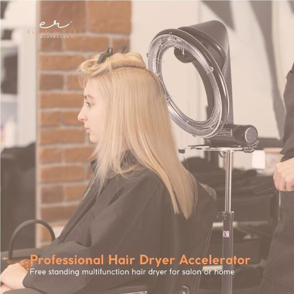 Ellie & Ruby Standing Hair Dryer Accelerator Colour 360 Rotating Halo Rolling