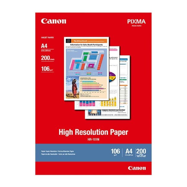CANON A4 Paper HR-101, 200 Sheets, Premium Quality, Compatible Printers