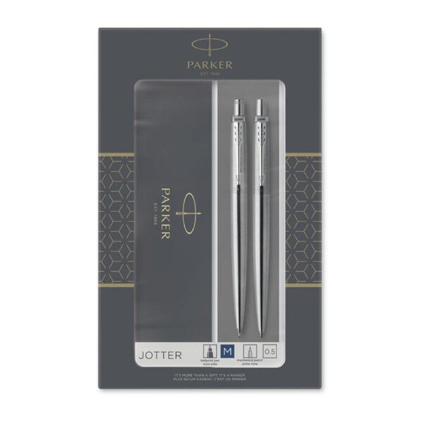 PARKER Duo Set Jotter Ballpoint Pen & Mechanical Pencil 0.5mm Graphite Lead