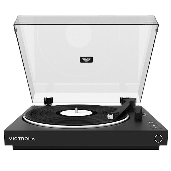 Victrola Automatic Turntable Black - Fully Automatic, Bluetooth, 2 Speed, 2.8 kg