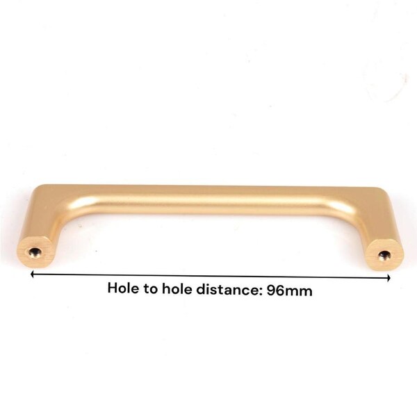 Gold Zinc Kitchen Cabinet Handle Pull 96mm, Modern European Style, Laser Edging