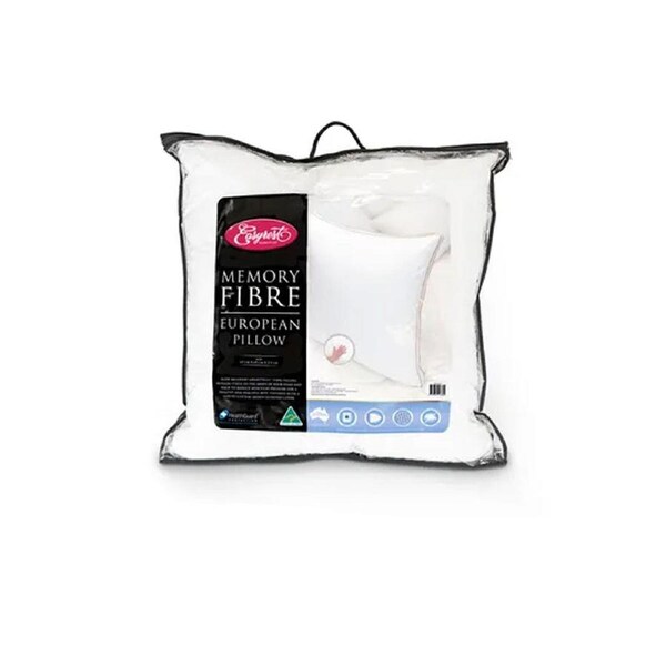 Easyrest Memory Fibre European Pillow 65 x 65 cm - 100% Memotech, Cotton Cover, Made in Australia