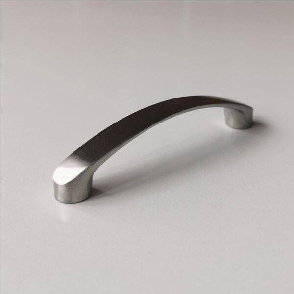 Brushed Nickel Cabinet Handles 96MM, Aluminum Alloy, Easy Installation, 2 Screws