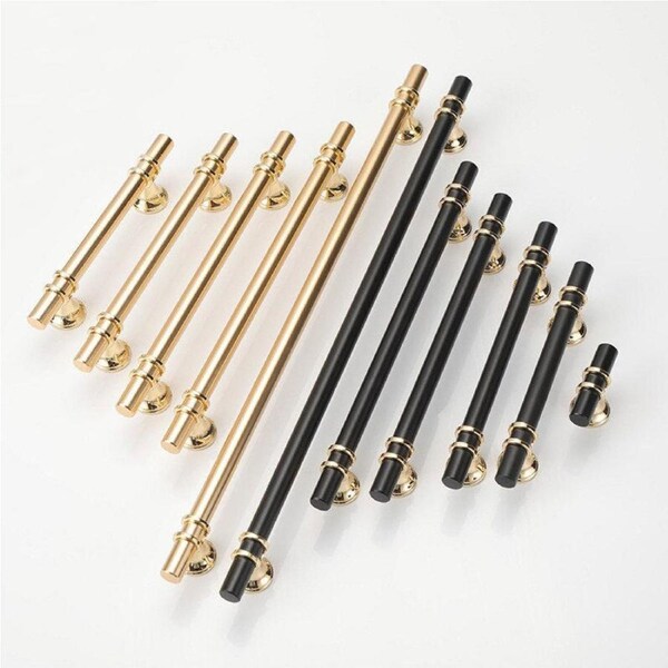 Luxury Design Gold T Bar Kitchen Cabinet Handle 1x Handle, Modern Style