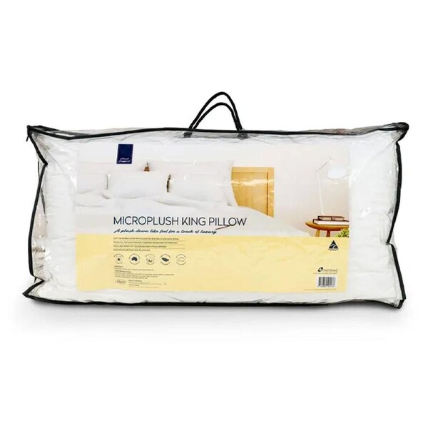 Easyrest Cloud Support Microplush King Pillow 50 x 90 x 24 cm - Medium Fill, Cotton Sateen Cover